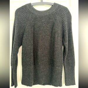 Grey waffle knit sweater